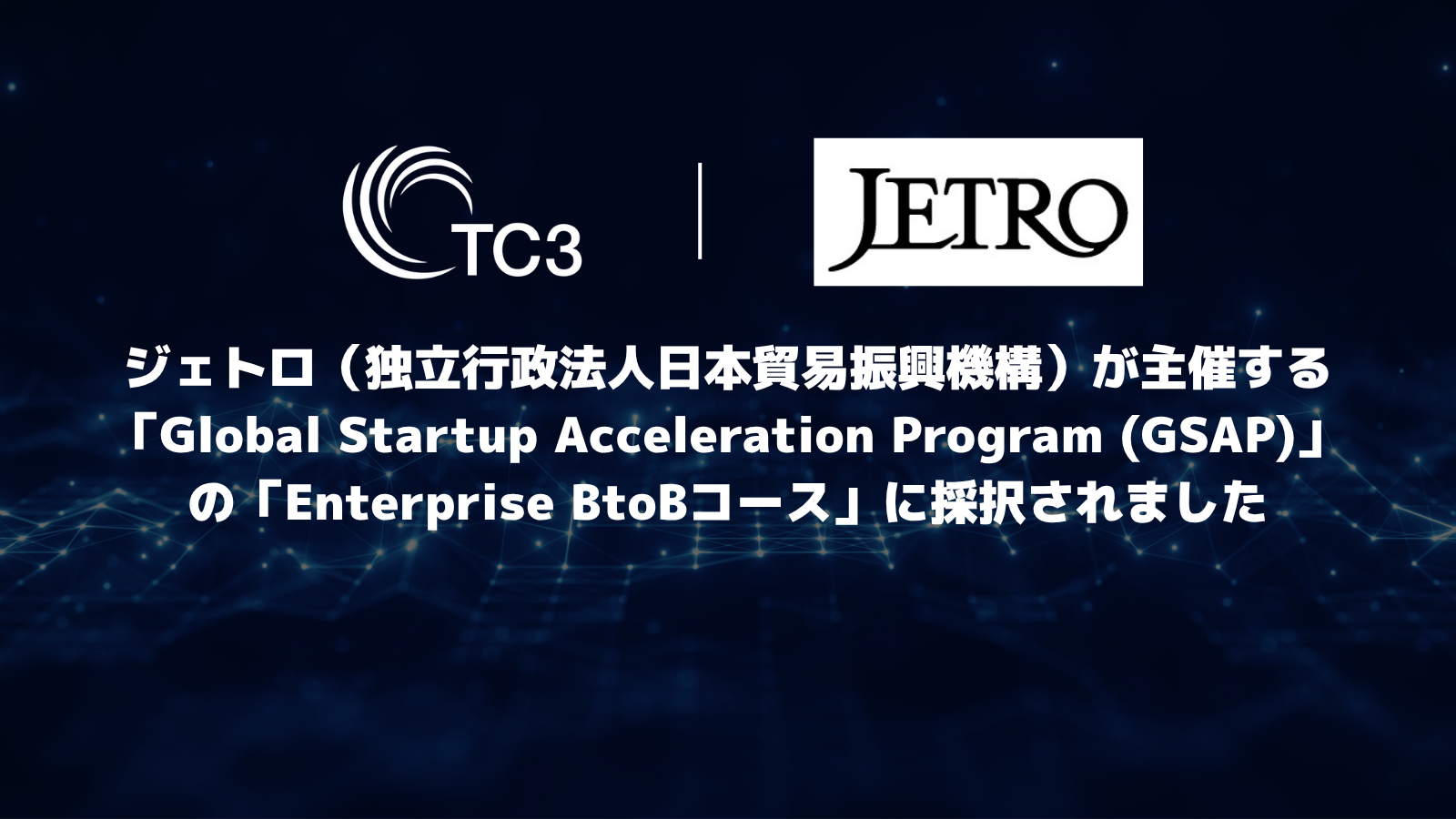 ジェトロが主催する「Global Startup Acceleration Program (GSAP)」の「Enterprise BtoB ...